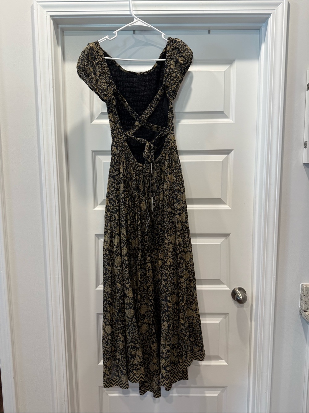 Free People Black and Tan Floral Maxi Dress - Picture 4 of 7